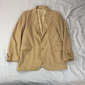 Brad Whitney Western Jacket Corduroy Tan Size L 2-Button Blazer Sport Coat